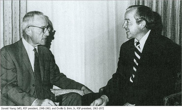 Donald Young, RSF President 1948-63, Orville G. Brim, Jr., RSF President 1963-72