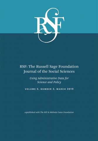 Image for news story New RSF Journal Issue: Using Administrative Data for Science and Policy