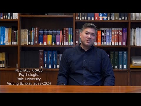 Preview image for the video "Michael W. Kraus, Visiting Scholar, 2023-2024".