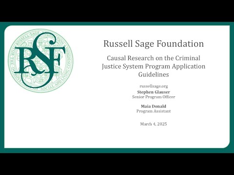 Preview image for the video "Causal Research on the Criminal Justice System Program Application Guidelines".