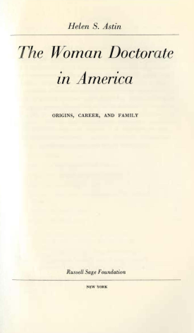 Cover image of the book The Woman Doctorate in America