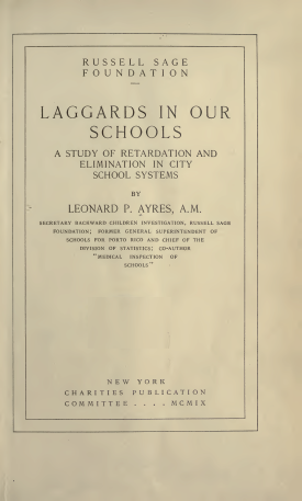 Cover image of the book Laggards in Our Schools