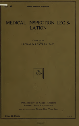 Cover image of the book Medical Inspection Legislation