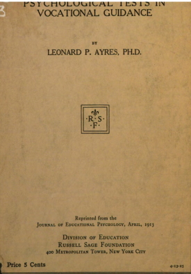 Cover image of the book Psychological Tests in Vocational Guidance
