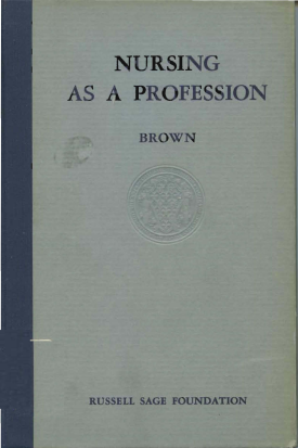 Cover image of the book Nursing as a Profession