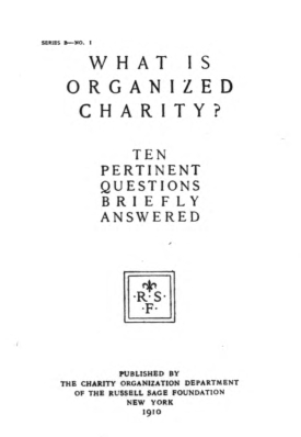 Cover image of the book What Is Organized Charity?