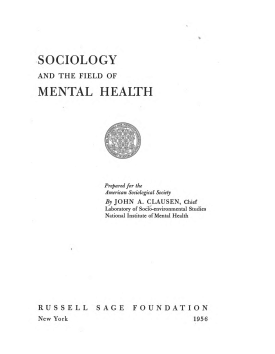 Cover image of the book Sociology and the Field of Mental Health
