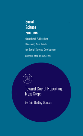 Cover image of the book Toward Social Reporting