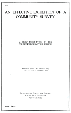 Cover image of the book An Effective Exhibition of a Community Survey