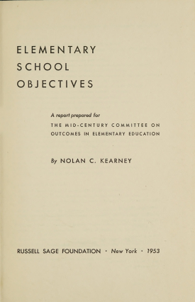 Cover image of the book Elementary School Objectives