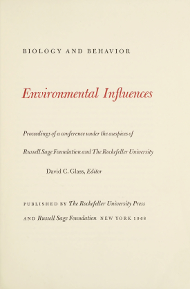 Cover image of the book Environmental Influences