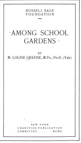 Cover image of the book Among School Gardens