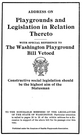 Cover image of the book Address on Playgrounds and Legislation in Relation Thereto