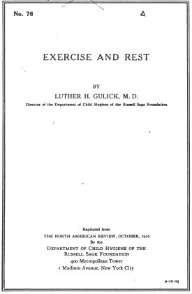 Cover image of the book Exercise and Rest