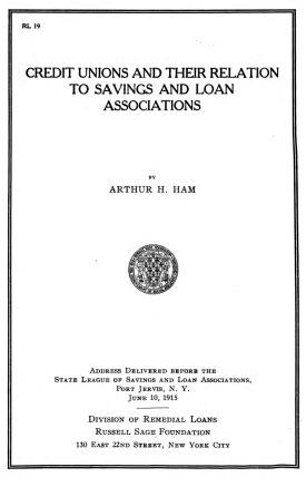Cover image of the book Credit Unions and Their Relation to Savings and Loan Associations 