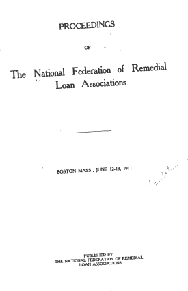 Cover image of the book Proceedings of the National Federation of Remedial Loan Associations