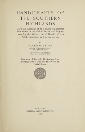 Cover image of the book Handicrafts of the Southern Highlands
