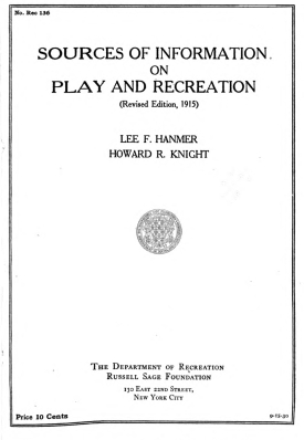 Cover image of the book Sources of Information on Play and Recreation