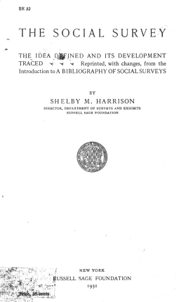 Cover image of the book The Social Survey