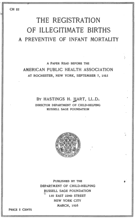 Cover image of the book The Registration of Illegitimate Births