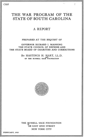 Cover image of the book The War Program of the State of South Carolina