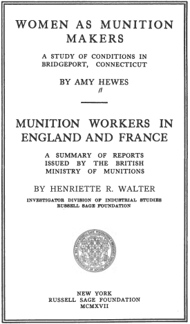Cover image of the book Women as Munition Makers