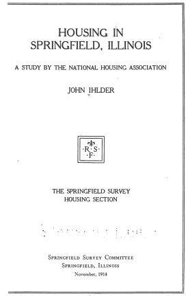 Cover image of the book Housing in Springfield, Illinois