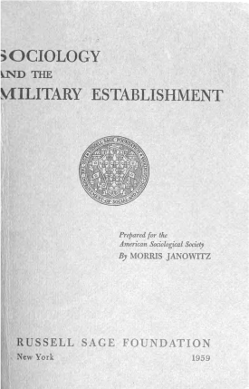 Cover image of the book Sociology and the Military Establishment
