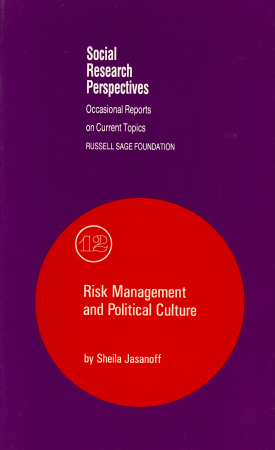 Cover image of the book Risk Management and Political Culture