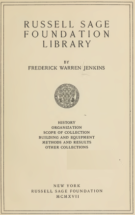 Cover image of the book Bulletin of the Russell Sage Foundation Library