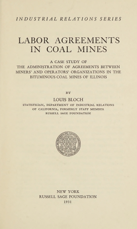 Cover image of the book Labor Agreements in Coal Mines