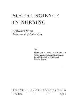 Cover image of the book Social Science in Nursing