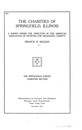 Cover image of the book The Charities of Springfield, Illinois