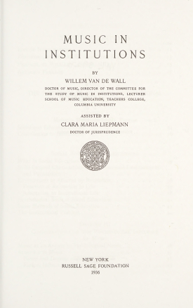 Cover image of the book Music in Institutions
