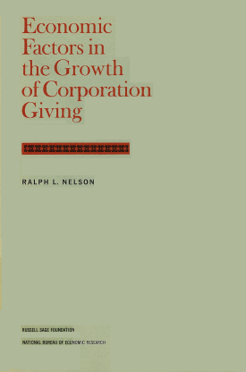 Cover image of the book Economic Factors in the Growth of Corporate Giving