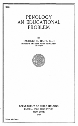 Cover image of the book Penology: An Educational Problem