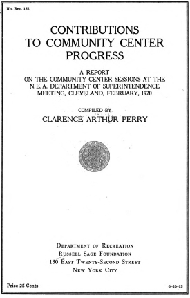 Cover image of the book Contributions to Community Center Progress