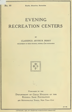 Cover image of the book Evening Recreation Centers