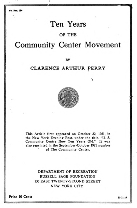 Cover image of the book Ten Years of the Community Center Movement