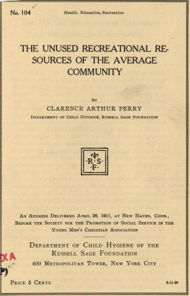 Cover image of the book The Unused Recreational Resources of the Average Community