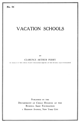Cover image of the book Vacation Schools