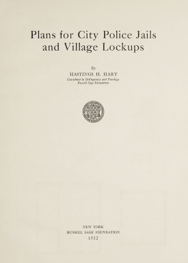 Cover image of the book Plans for City Police Jails and Village Lockups