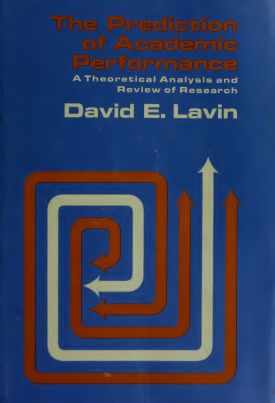 Cover image of the book The Prediction of Academic Performance