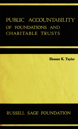 Cover image of the book Public Accountability of Foundations and Charitable Trusts