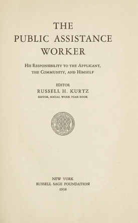 Cover image of the book The Public Assistance Worker