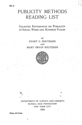 Cover image of the book Publicity Methods Reading List