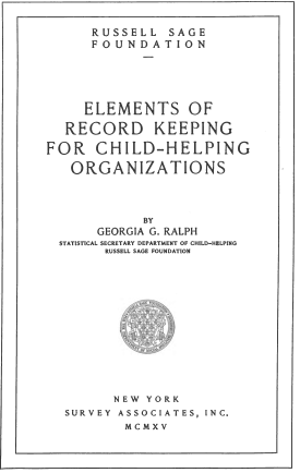 Cover image of the book Elements of Record Keeping for Child Helping Organizations