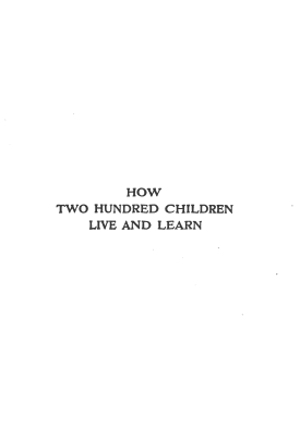 Cover image of the book How Two Hundred Children Live and Learn