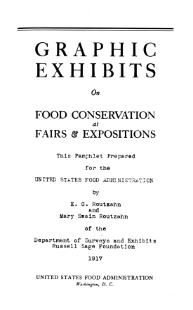 Cover image of the book Graphic Exhibits on Food Conservation at Fairs and Expositions