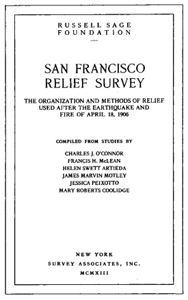 Cover image of the book San Francisco Relief Survey